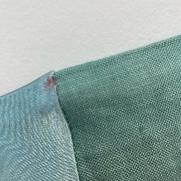 Terzo Millennio 100% Linen Oversized Teal Blouse - Picture 5 of 9